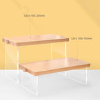 Wood Display Risers, Organizer Stand, Riser Stand for Figures, Cupcake, Perfume and More (Acrylic S 32*15*10.5cm/12.60*5.91*4.13inches)