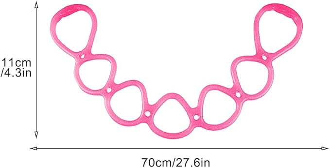 7 Ring Stretch Resistance Exercise Band, Workout Bands Yoga Stretching for Home Fitness, Foot, Leg and Arm Exerciser Stretch Band, Center Workout Walking Exercise