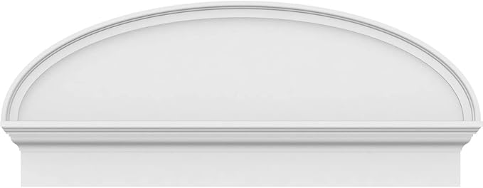 40" W x 16-7/8"H x 2-3/4"P Elliptical Smooth Architectural Grade PVC Combination Pediment
