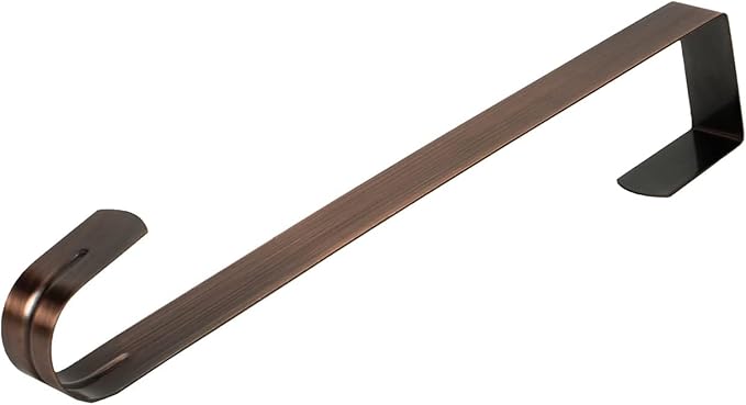 Sattiyrch 15" Wreath Hanger for Front Door,Sturdy Steel Wreath Door Hanger,Over The Door Hanger Hook (Brushed Copper,4)