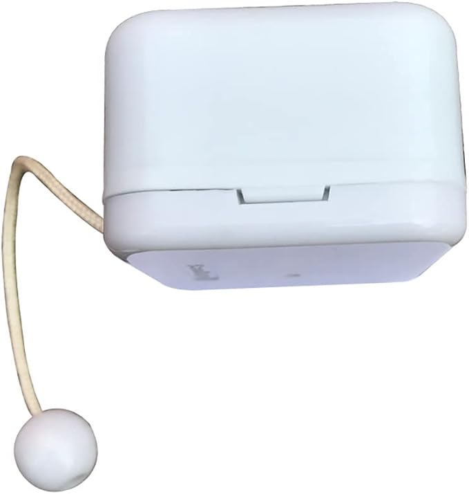 BinkeGG Play (Always with Me) White Plastic Pull String Cord Music Box with Sankyo Musical Movement (65 Tunes Option)