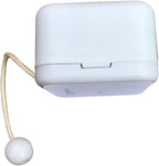 BinkeGG Play (Always with Me) White Plastic Pull String Cord Music Box with Sankyo Musical Movement (65 Tunes Option)