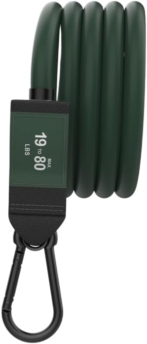 Bodylastics Stackable Resistance Band - Single Resistance Tube Exercise Band - Patented Snap Reduction Tech Workout Bands - Heavy Duty Fitness Bands - Malaysian Latex, Nickel-Coated Iron Clips