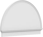 54"W x 33-3/4"H x 2-3/4"P Half Round Smooth Architectural Grade PVC Combination Pediment