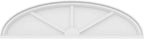 50" W x 13-1/2"H x 2" P Elliptical 3 Spoke Architectural Grade PVC Pediment