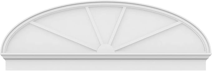 68" W x 23-7/8"H x 2-3/4"P Elliptical 4 Spoke Architectural Grade PVC Combination Pediment