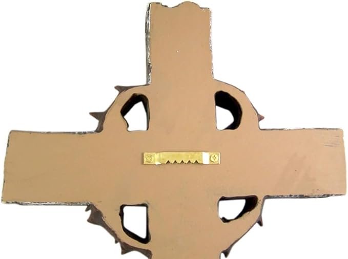 Cross with Thorn Crown and Nails, Wall Hanging Decoration, Religious Gift, 13 1/2 Inch