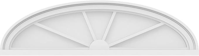 Ekena Millwork 34"W x 9-1/2"H x 2"P Elliptical 4 Spoke Architectural Grade PVC Pediment