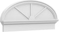 42" W x 17-3/8"H x 2-3/4"P Elliptical 3 Spoke Architectural Grade PVC Combination Pediment