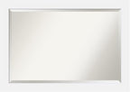 Amanti Art White Wall Mirror 29x41 Corvino White Rectangle Bathroom Mirror for Wall Decor Living Room, Large Modern Wood Frame, Hangs Horizonally and Vertically, Bathroom Decor, Beveled Edge