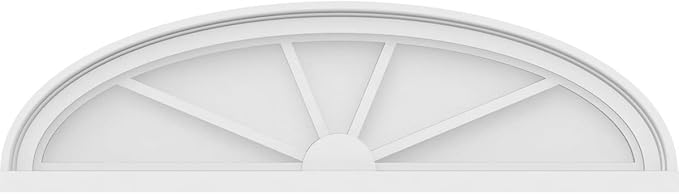 Ekena Millwork 32"W x 9"H x 2"P Elliptical 4 Spoke Architectural Grade PVC Pediment