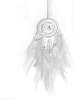 Car Dream Catcher, Rearview Mirror Accessory, Lucky Ornament, White