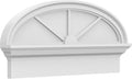 30" W x 14-3/8"H x 2-3/4"P Elliptical 3 Spoke Architectural Grade PVC Combination Pediment