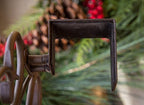 [Front Door WREATH HANGER] - Ivy Design | ADJUSTABLE Hook Length for Tall and Small Doors | PADDING to Prevent Damage like Scratch and Dents | Heavy Duty Cast Iron Metal Hangar - (Brown)