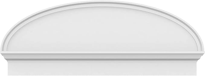 46" W x 18-3/8"H x 2-3/4"P Elliptical Smooth Architectural Grade PVC Combination Pediment
