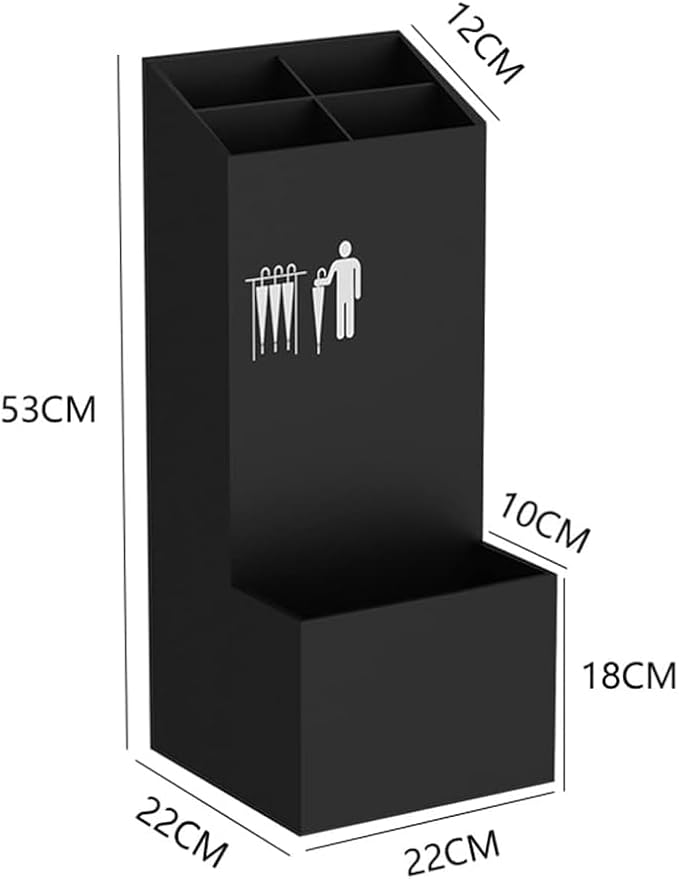 Large Capacity Umbrella Stand | Commercial Metal Umbrella Storage Rack | Hotel Lobby Umbrella Bucket,Orange