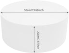 Round Display Pedestal Stand, Event Decor Display Plinth Stands, Bridal Shop Cylinder Plinth Raiser Table, Party Event Decor Circle Pedestal Stand for Boutiques Model Air Conditioner Heightening (White, 19.7*7.9in)