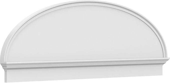 70" W x 24-3/8"H x 2-3/4"P Elliptical Smooth Architectural Grade PVC Combination Pediment