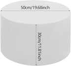 Round Display Pedestal Stand, Event Decor Display Plinth Stands, Bridal Shop Cylinder Plinth Raiser Table, Party Event Decor Circle Pedestal Stand for Boutiques Model Air Conditioner Heightening (White, 19.7*11.8in)