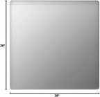 LOAAO 36x36 Inch White Metal Framed Bathroom Mirror for Wall, White Bathroom Vanity Mirror Farmhouse, Large Rounded Rectangle Mirror, Anti-Rust, Tempered Glass, Hangs Horizontally or Vertically