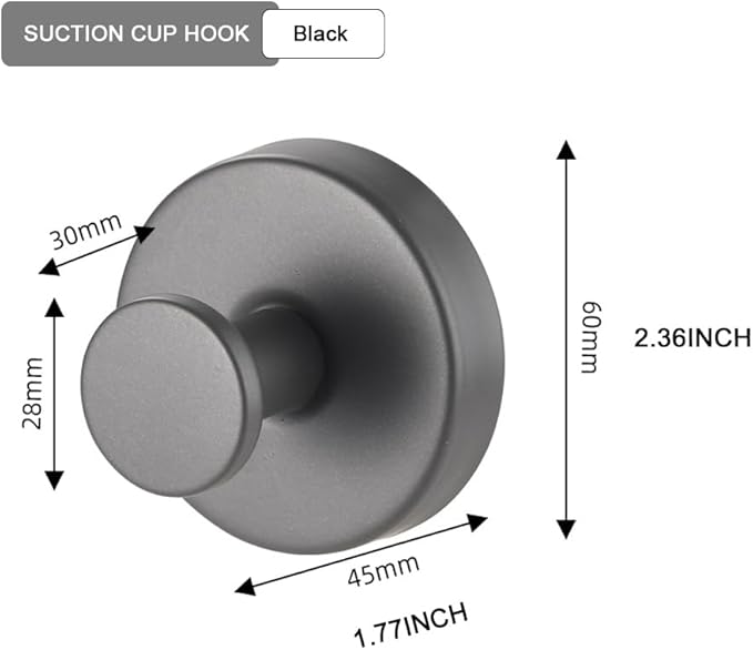 Suction Cup Wreath Hanger，Suction Cup Hooks Hanging 15 Lbs，Waterproof Suction Cup Wreath Holder for Windows, Shower, Wreaths，Smooth Doors (Black, 4)