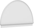76"W x 44-3/4"H x 2-3/4"P Half Round Smooth Architectural Grade PVC Combination Pediment