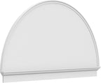 76"W x 44-3/4"H x 2-3/4"P Half Round Smooth Architectural Grade PVC Combination Pediment