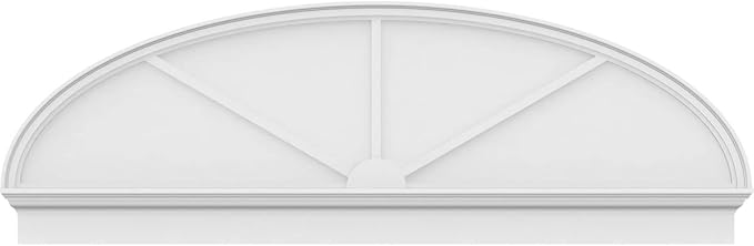 76" W x 25-7/8"H x 2-3/4"P Elliptical 3 Spoke Architectural Grade PVC Combination Pediment
