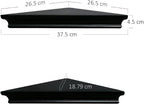 AHDECOR Black Floating Corner Shelves, Elegant Wall-Mounted Corner Shelf for Decorative Display and Storage in Any Room, Set of 2
