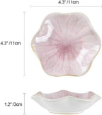 JAMEND CLXP Lotus Leaf Shape Decorative Ring Tray, Small Key Bowl, Ceramic Trinket Tray Jewelry Dish Organizing Necklace Earrings, Home Decoration for Mom Best Friend Sister, Pink.