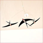 3 Swallow Hanging Mobile - 20 Inches - Premium-Grade Cardstock - Handmade in Denmark by Flensted