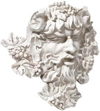 Design Toscano Bacchus, Grape Harvest Wine Greek Greenman Face Wall Sculpture, Medium, 12 inches tall, Cast Stone Resin, Antique Stone Finish