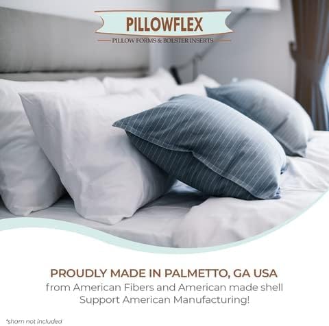 Pillowflex Premium Polyester Throw Pillow Insert - 30x30 Ultra Soft Square Throw Pillow, Couch Sham, Lumbar, Back, Sofa - Machine Washable - Decorative Accent Form - 1 Soft Pillow