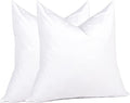 puredown® Euro Pillow Inserts 24 x 24 (Pack of 2, White), Feather Down Pillow Stuffer, White Throw Pillows for Bed, Couch, and Cushion