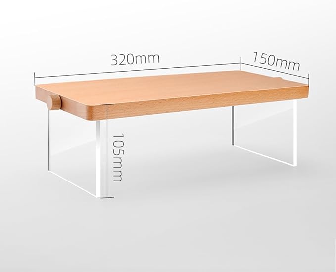 Wood Display Risers, Organizer Stand, Riser Stand for Figures, Cupcake, Perfume and More (Acrylic S 32*15*10.5cm/12.60*5.91*4.13inches)