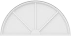 52"W x 26"H x 2"P Half Round 3 Spoke Architectural Grade PVC Pediment