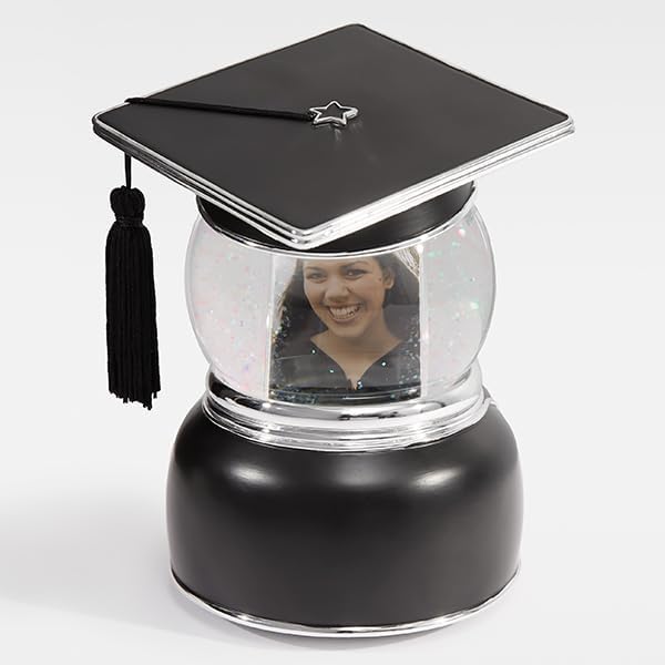 Things Remembered Personalized Graduation Cap Photo Musical Snow Globe (Free Customization), Plays Pomp and Circumstance Music