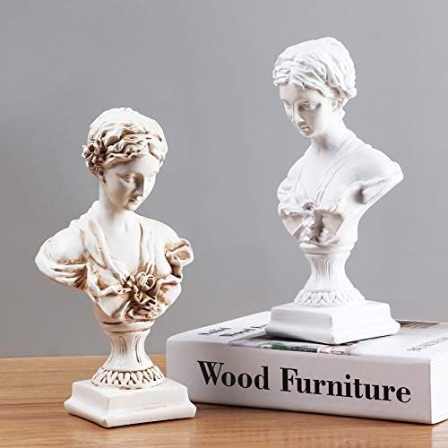 11.8" Classic Greek Venus de Milo Bust Statue, Resin Roman Goddess of Love and Beauty Sculpture Figurine for Home Décor, Large Antique