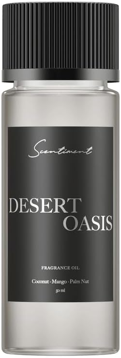 Scentiment Diffuser Oil - Desert Oasis | Aromatherapy Home Fragrance | Inspired by Mirage Hotel® Las Vegas | Luxurious Scent with Notes of Coconut, Mango, Palm Nut (50ml)