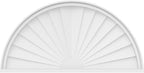40"W x 20"H x 2"P Half Round Sunburst Architectural Grade PVC Pediment