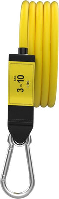 Bodylastics Stackable Resistance Band - Single Resistance Tube Exercise Band - Patented Snap Reduction Tech Workout Bands - Heavy Duty Fitness Bands - Malaysian Latex, Nickel-Coated Iron Clips