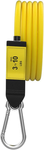 Bodylastics Stackable Resistance Band - Single Resistance Tube Exercise Band - Patented Snap Reduction Tech Workout Bands - Heavy Duty Fitness Bands - Malaysian Latex, Nickel-Coated Iron Clips