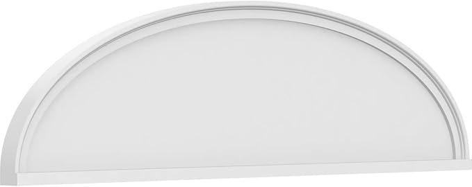 Ekena Millwork 74"W x 19-1/2"H x 2"P Elliptical Smooth Architectural Grade PVC Pediment