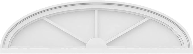 36" W x 10" H x 2" P Elliptical 3 Spoke Architectural Grade PVC Pediment