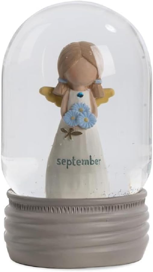 Birthstone Angel Snowglobe - September