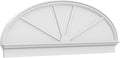 76" W x 25-7/8"H x 2-3/4"P Elliptical 4 Spoke Architectural Grade PVC Combination Pediment