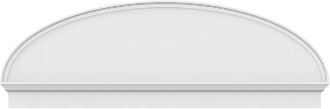 70" W x 24-3/8"H x 2-3/4"P Elliptical Smooth Architectural Grade PVC Combination Pediment
