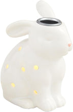 Mud Pie Led Bunny Taper Holder; Small 5" x 3 3/4"