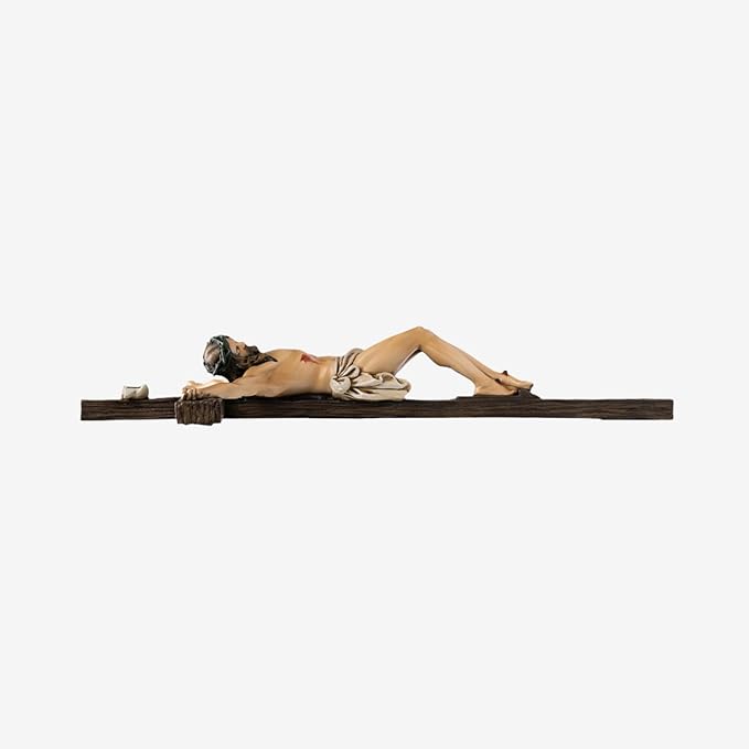 Kreative&Kind Catholic Crucifix Wall Cross, 10 Inch Jesus Cross for Wall, Hanging Realistic Crucifix Catholic Cross, Crucifijos Catolicos, Cristos Catolicos Home Décor, Religious Wall Art for Altar, Religious Gift