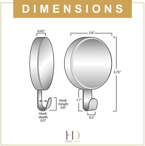 Haute Decor Attract Magnetic Wreath Hanger (Silver) - Set of 2 Magnets - for 2 Metal Doors/Surfaces or 1 Single-Pane Glass Door/Window - Holds up to 10 lbs.